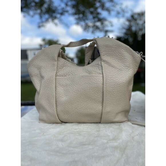 Vince Camuto Convertible Lamb Leather Pleated Tote - Steph seashell bag - Picture 2 of 6